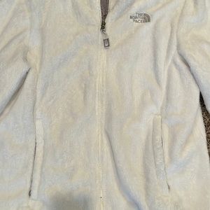 Womens North Face white full zip fleece jacket XL